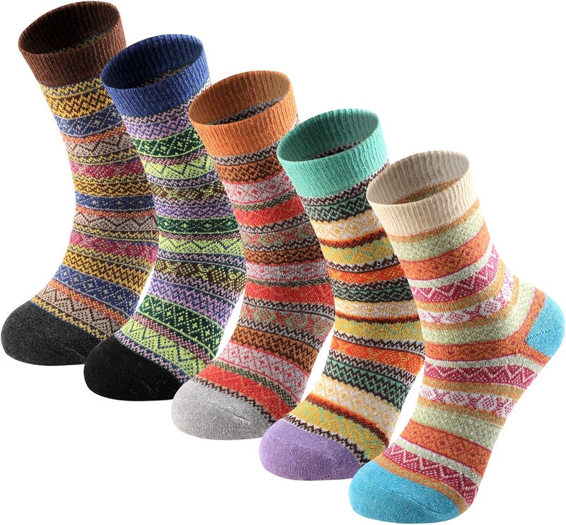 Pleneal Wool Socks for Women - Womens Winter Warm Wool Sock Men Cozy Knit Boots Socks for Women - Image 1